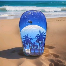 Tavola Boogi "Blue Cool Paradise" in schiuma con corda per piedi. Divertimento di notte o di giorno 