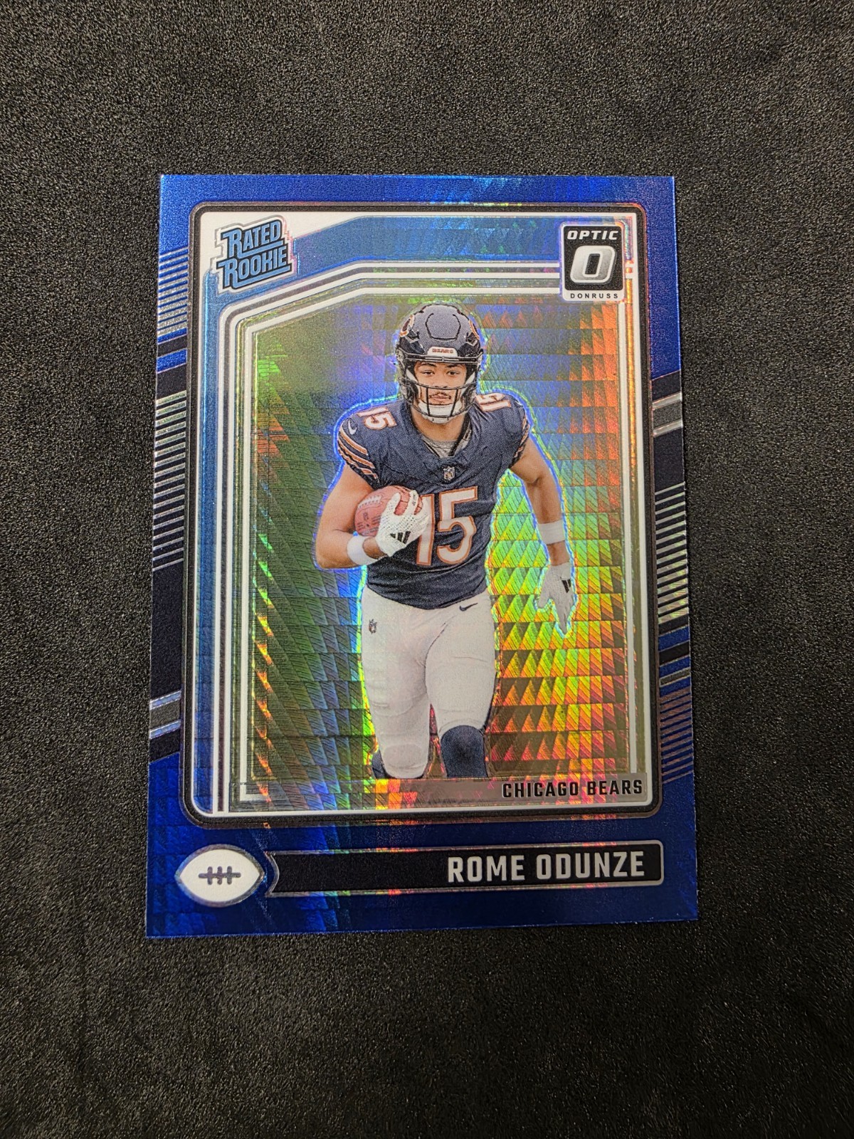 2024 Donruss Optic Rome Odunze Blue Hyper Rated Rookie #286 Bears