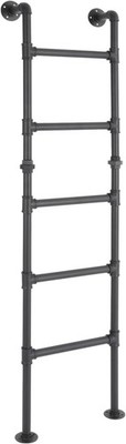 5-Rung Bunk Bed Ladder,5.6×1.5FT Wall-to-Floor Window Well Egress Climbing