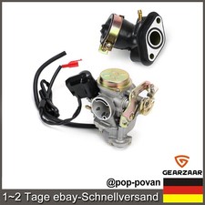 19mm Vergaser Geeignet für REX RS 450 50ccm Chinaroller mit Ansaugstutzen Silber
