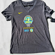 Nike Chicago Sky WNBA V-Neck T-Shirt Gray Size M