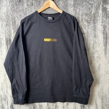 Vintage Y2K Quicksilver Pill Big Logo Long Sleeve T Shirt Mens Size Large Black