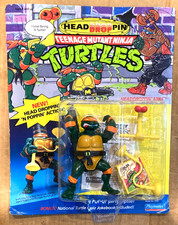 vintage 1991 TMNT Head Droppin Mike Michaelangelo Unpunched New Sealed