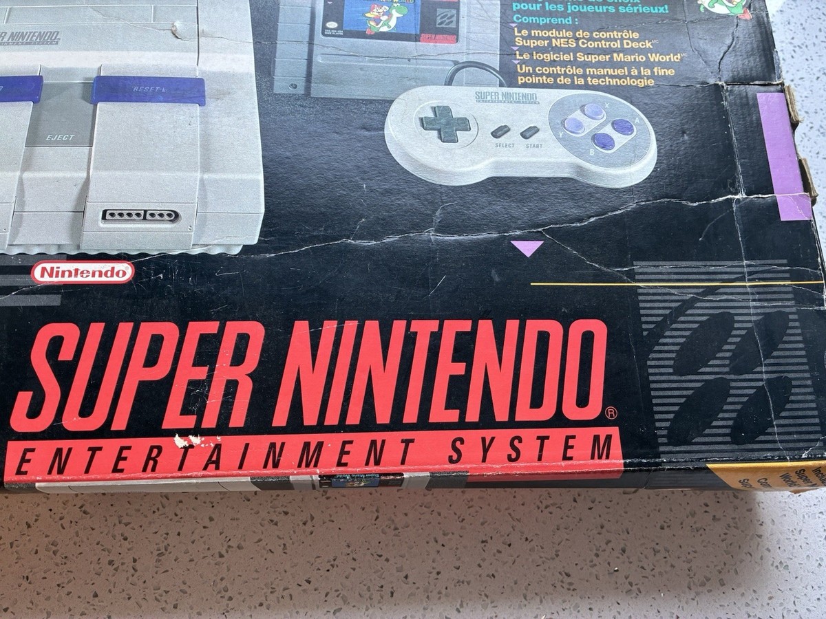 1993 Super Nintendo NES SNES Set Console Original BOX ONLY - Fair
