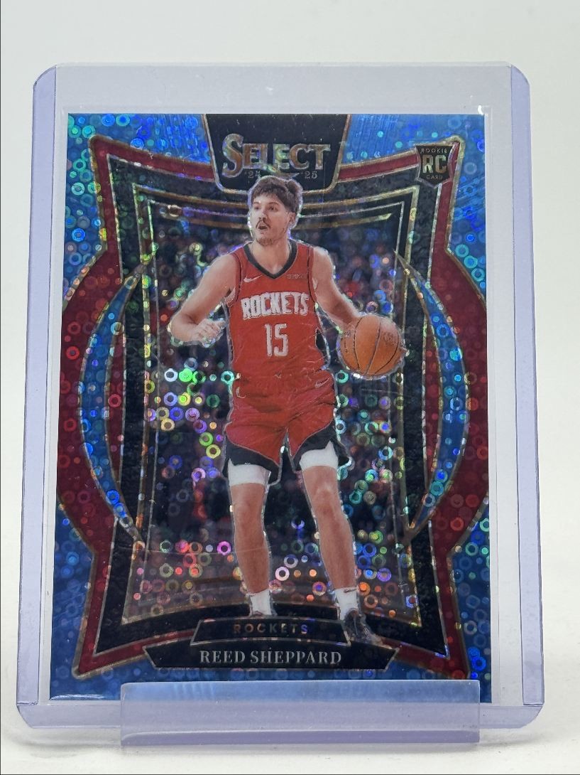 REED SHEPPARD 2024-25 SELECT CONCOURSE ROOKIE LIGHT BLUE DISCO RC /99 Q4647