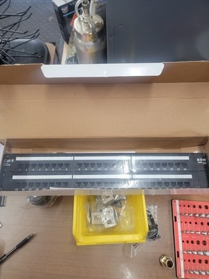 Eaton 48 Port Cat6 Patch Panel Rack Mount 2U RJ45 Easy Patch Cable Mgmt.