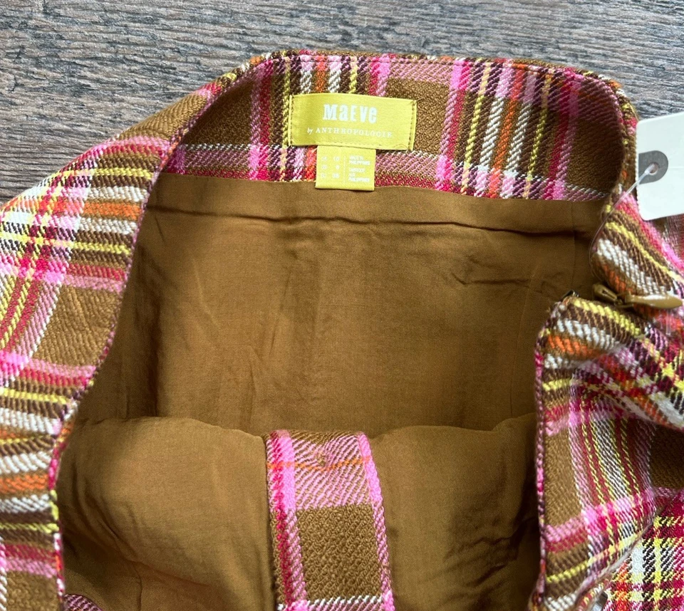 Falda a cuadros Anthropologie Maeve 6 nueva con etiquetas Foto 3 de 4