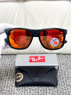 Authentic New Ray-Ban Justin RB4165 Polarized Sunglasses Fire Rbuy Lenses 55MM