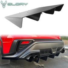 Universal Rear Bumper Diffuser Abs 4 Shark Fins Under Splitter Unpainted Black Universal Rear Bumper Diffuser Abs 4 Shark Fins Under Splitter Unpainted Black