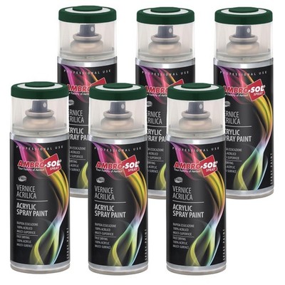 6X Ambro-Sol Sprühfarbe Lack Brilliant Grün Tannengrün Universal Innen Außen