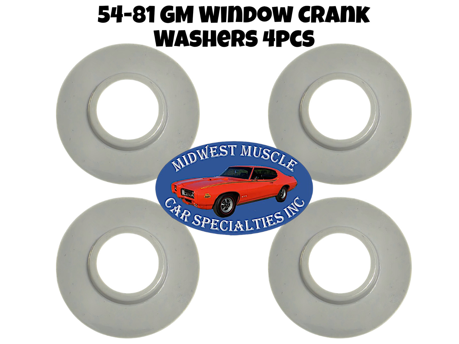 GM Door Panel Washers Interior Window Vent Crank Handle Grey Pontiac GTO 4pc RQ