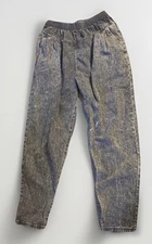 Vtg PS Gitano Acid Stone Wash Jeans Pull On Style Sz 16 Gray Denim 80s 90s
