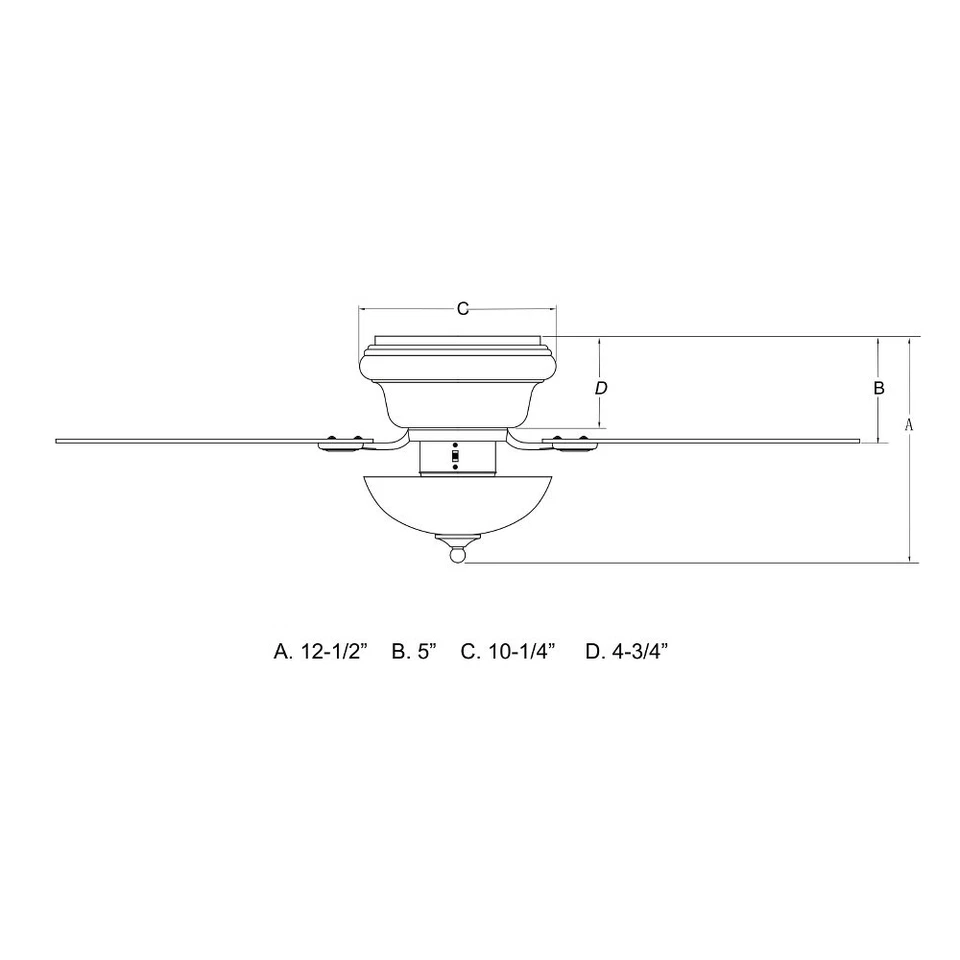 Expo 2-Light Ceiling Fan in Traditional Style 12.5 Inches Tall and 42 Inches - Image 4 of 4