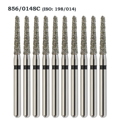 Dental Diamond Burs FG Round End Taper Chamfer 856/014SC Super Coarse Grit Black