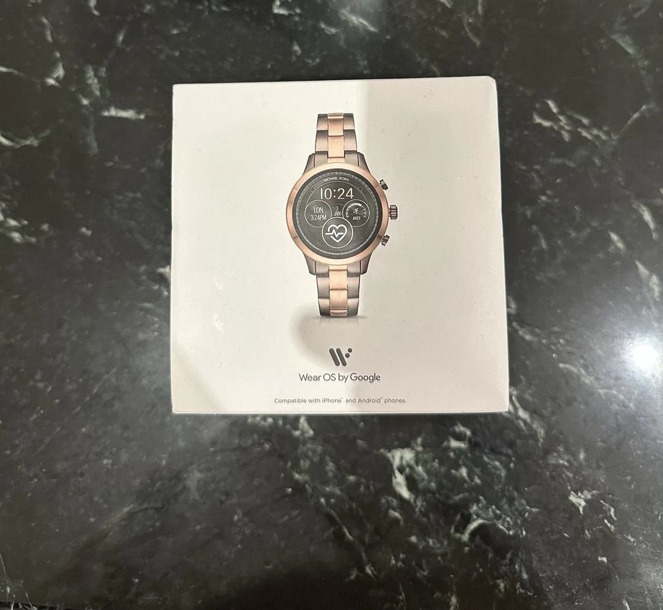 Michael Kors Smart Watch Access Runway Rose Gold Case Bracelet Link Band MKT5047 - Image 3 of 4