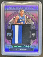 2023-24 Obsidian Jett Howard Unbreakable Memorabilia RC Patch Purple Flood #/49