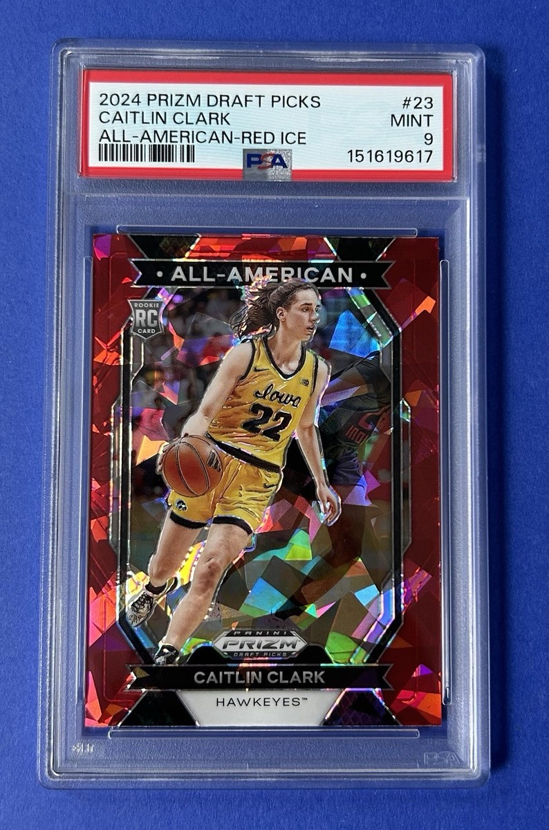 2024 Prizm Draft Picks Caitlin Clark All American Red Ice #23 PSA