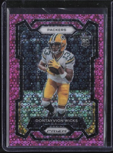 2023 Panini Prizm No Huddle Pink #333 Dontayvion Wicks 12/15 RC Rookie