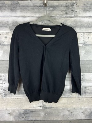 Leading Star Women s Large Black Button Up Cardigan