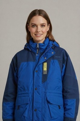 Sergio Tacchini Jacke Ski Vintage Blau Navy Größe XL Unisex Windjacke