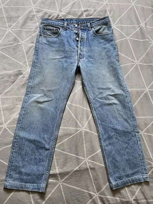 Levi’s 501 Men’s Jeans W34 L30 – Made in USA 1980s – Vintage Blue Denim - Photo 1/4