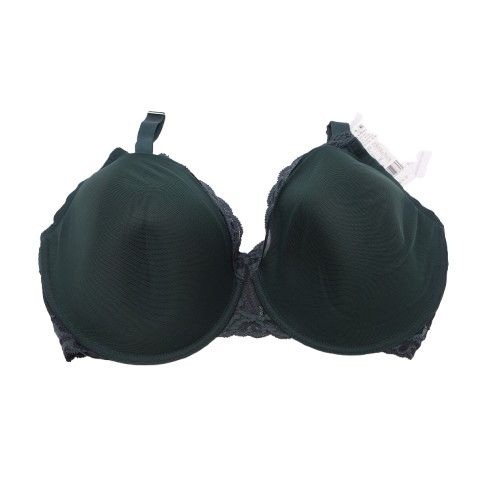 NEW Natori Feathers Full Figure Contour Underwire Bra Dark Forest Green 34H