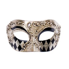 Classic Venetian Phantom Eye Mask for Masquerade and Costume Ball