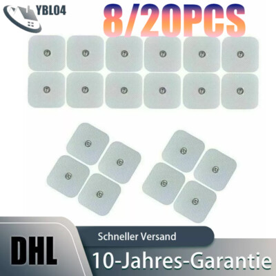 8/20PCS Elektroden Pads für Beurer Sanitas SEM 40/41/42/43/44 EMS TENS 50 x 50mm