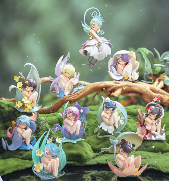 【未開封】SLEEP フラワーエルフ シリーズ 1BOX8個入り 52toys 52toys Sleep Flower Elves Series Fairy Girl Blind Box