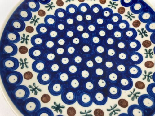 Boleslawiec Polish Pottery Wiza Salad Plates & Saucers Mosquito Peacock Nature - Picture 5 of 7