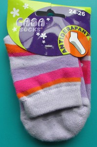 Paire De Chaussettes 24 26 Semelle Antiderapante Mauve Fille Casa Socks Neuf Ebay