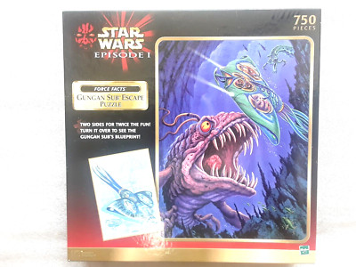 1999 Star Wars Episode 1 Gungan Sub Escape Hasbro 750 Pieces Two Sides Puzzle