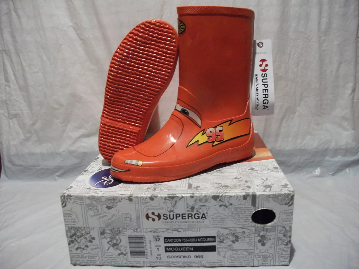 Stivale da pioggia in gomma superga Disney serie cars Mcqueen eBay