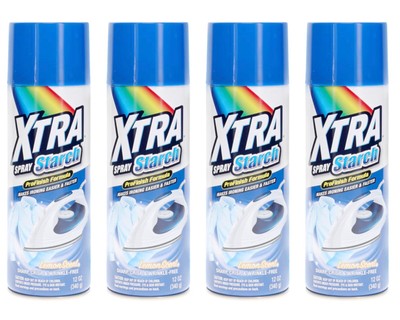 XTRA STARCH SPRAY FOR IRONING WRINKLE RELEASE PROFESSIONAL FINISH 12oz - 4PK  