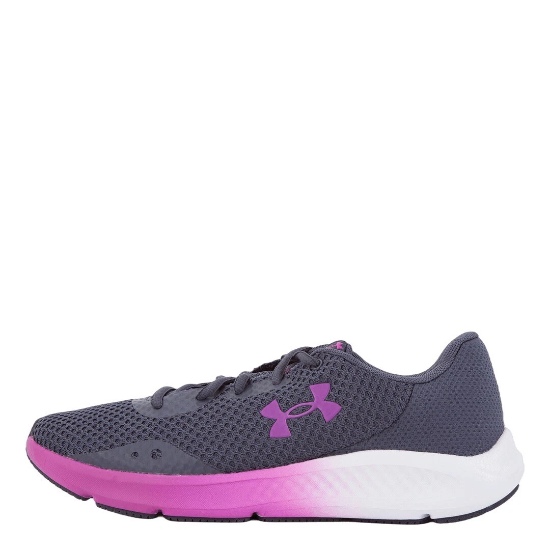 Under armour grey store and pink trainers