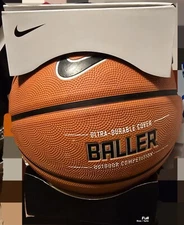 Nike Baller Basketball Full Size 29.5" Ball - Amber/Black/Metallic Platinum