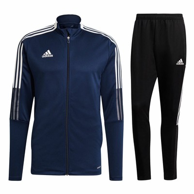 CALCIO Adidas Tiro 21 Track Tuta Giacca Pantaloni Marina Uomo Nero | eBay