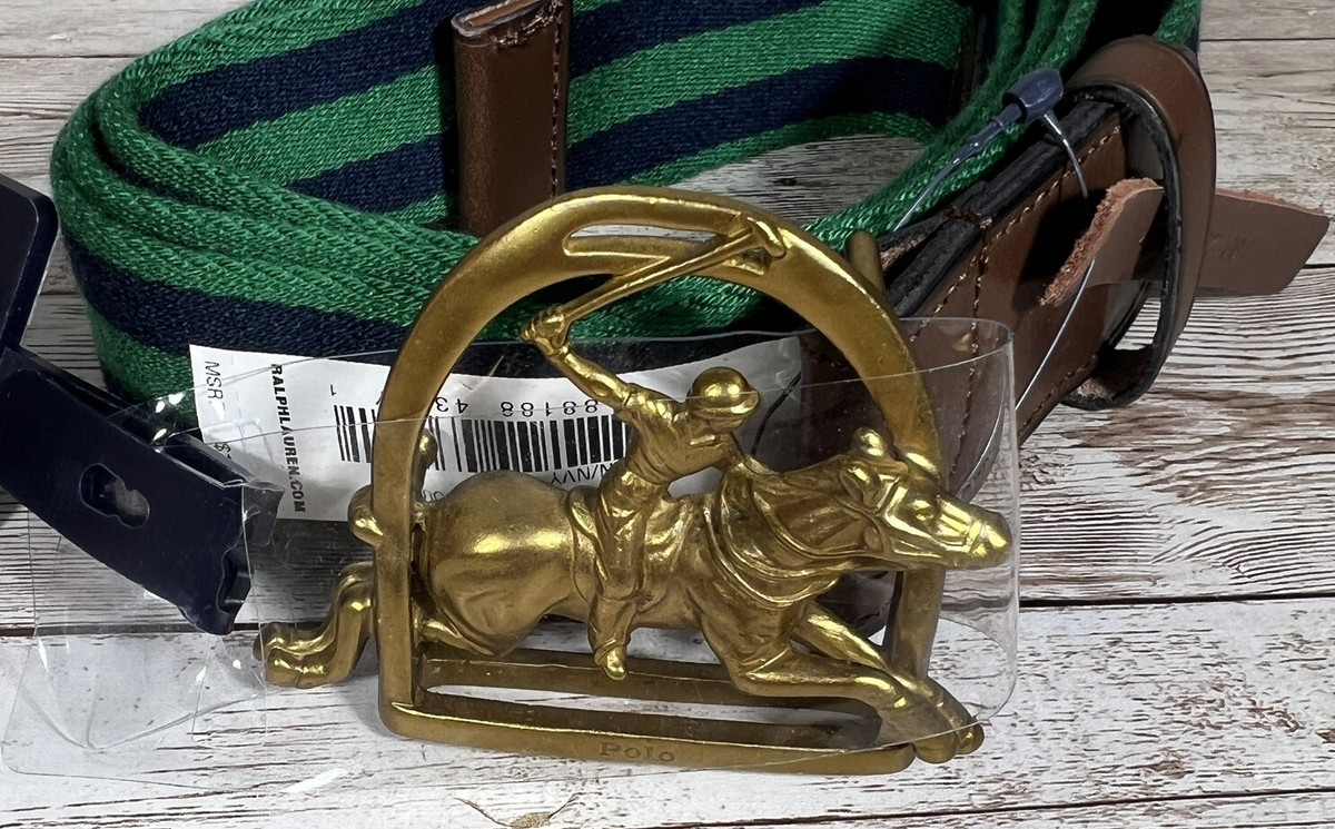 【極美品】Polo Ralph Lauren Cow Leather Belt Polo Ralph Lauren Belt Equestrian 