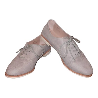 New Look Women's Shoes Grey Suede like Flats Smart Casual Size UK