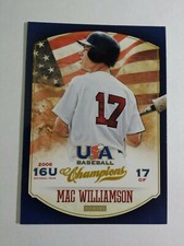 MAC WILLIAMSON 2013 PANINI USA BASEBALL CHAMPIONS CARD # 50 C3034
