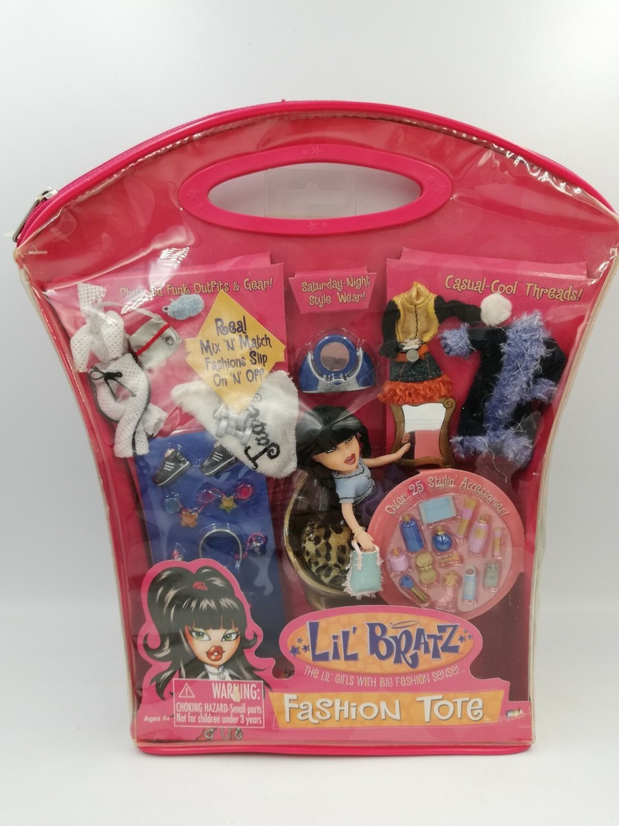 Lil' Bratz Fashion Tote Jade 4,5'' Doll w/ Outfits & 25