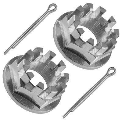 Set of 2 Rear Axle Nuts W/Pin For Honda TRX400FW Fourtrax Foreman 400 1995-2002