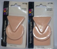 Lot of 2 N.Y.C. New York Colors 3 ct.Cosmetic Sponges 977B/977 Sealed