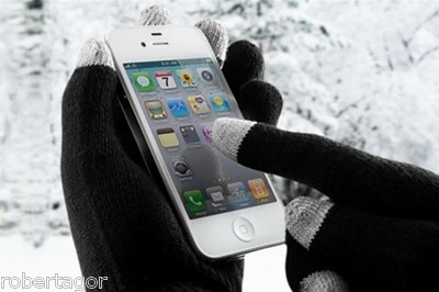KAPAZITIVE TOUCHSCREEN HANDSCHUHE SCHWARZ IPHONE IPAD GALAXY TABLET LEITFÄHIGES DISPLAY