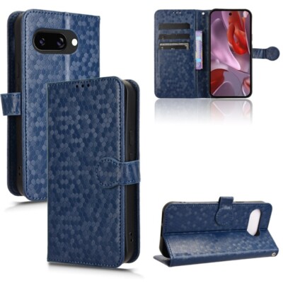 For Google Pixel 9a Honeycomb Dot Texture Leather Phone Case Cover Shell Double