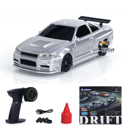 1/43 Ready to Run Race Car with Gyroscope Drift Car Traffic Cones 4WD Mini Toys - Picture 5 of 12