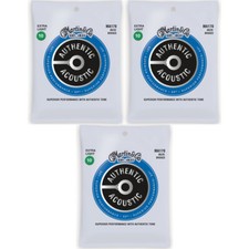 Martin MA170 Acoustic SP 80/20 Bronze Guitar Strings, Extra Light, 3-Pack