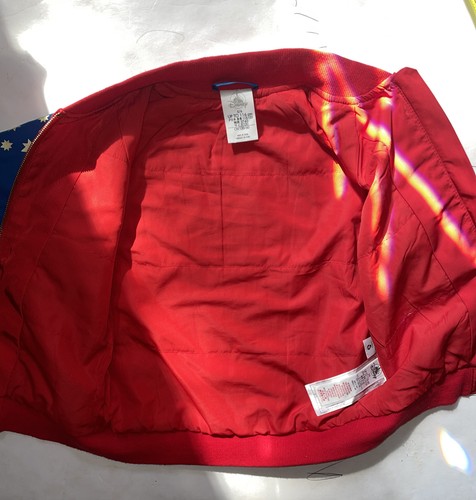 GUC Pre-owned Disney Marvel Comics CAPTAIN MARVEL zip-up Jacket Girls Size 5/6 - Picture 8 of 8