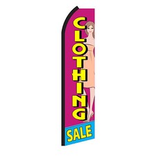 CLOTHING SALE Advertising Sign Swooper Feather Flutter Banner Flag Only