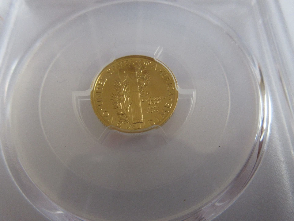 2016-W Winged Liberty Head (Mercury Dime), Gold ,PCGS ,100th Anniversary , SP70 - Image 4 of 4